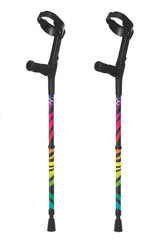 Rainbow Zebra Crutches