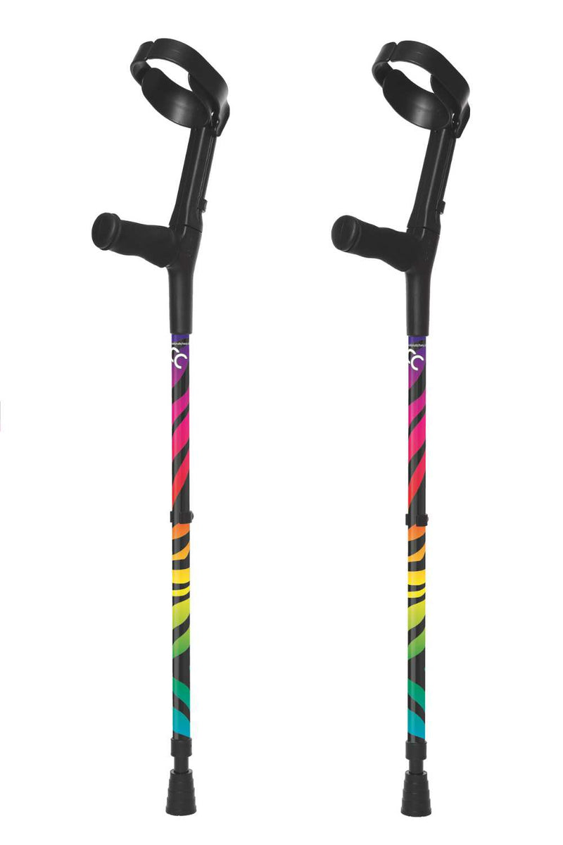 Rainbow Zebra Crutches