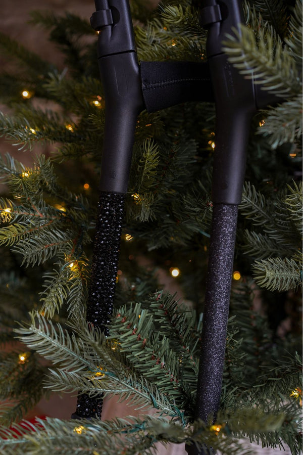 Jet Black Diamanté Crutches