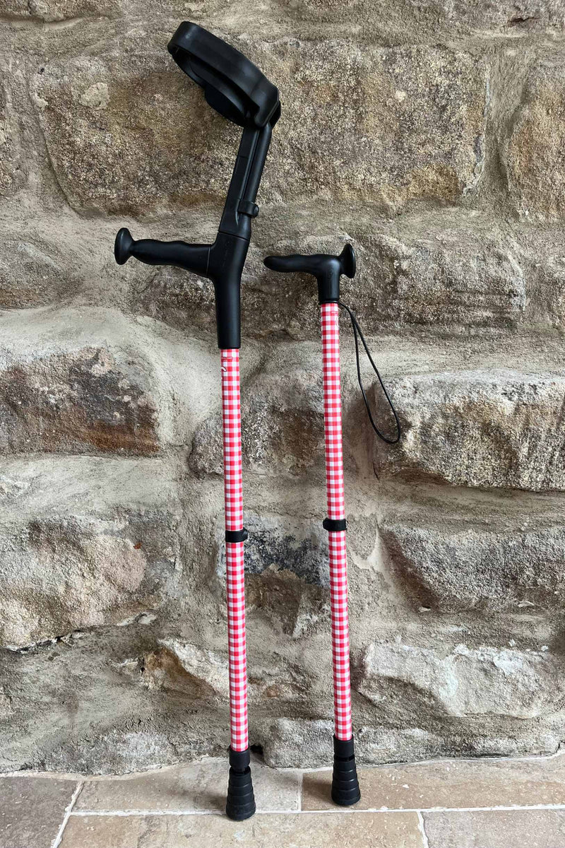 Red Gingham Crutches