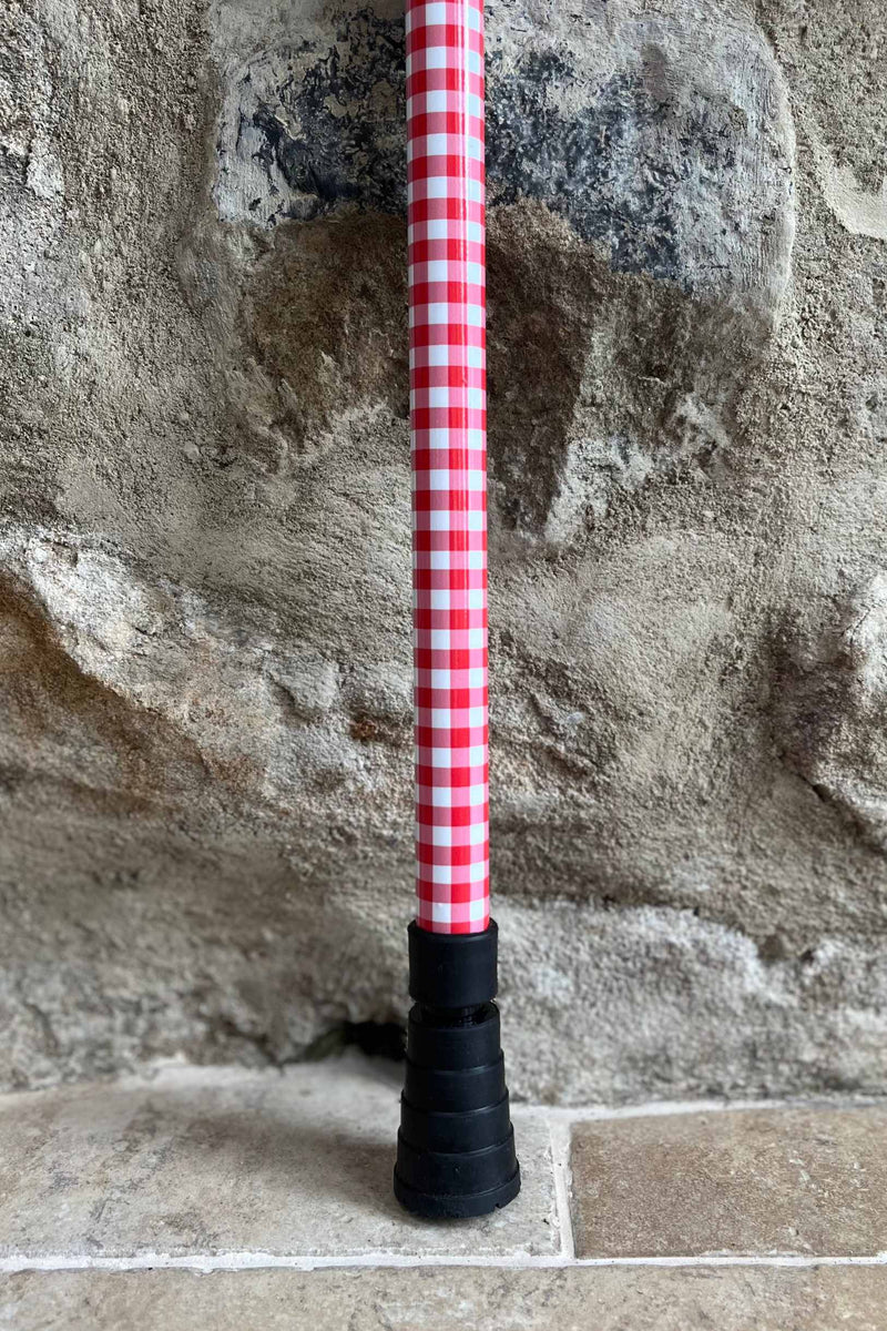 Red Gingham Walking Stick