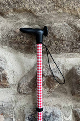 Red Gingham Walking Stick