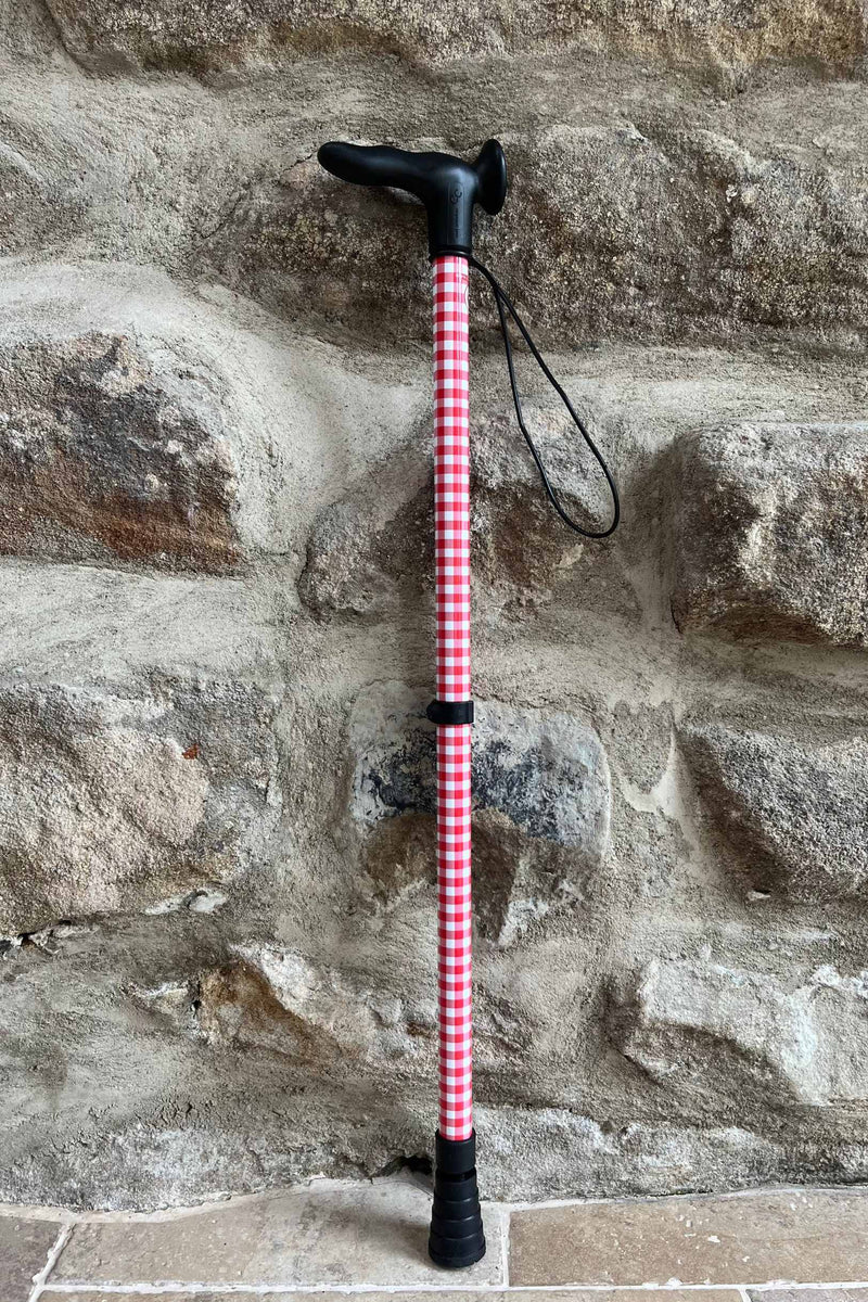 Red Gingham Walking Stick