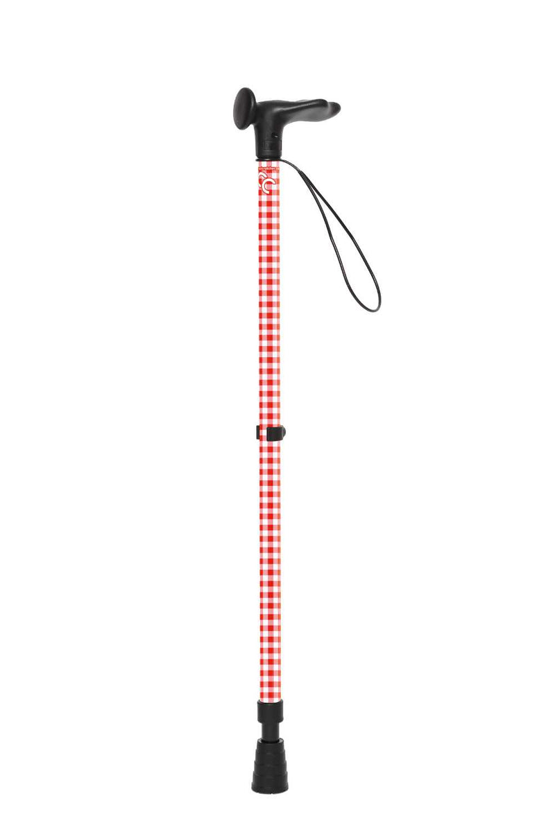 Red Gingham Walking Stick