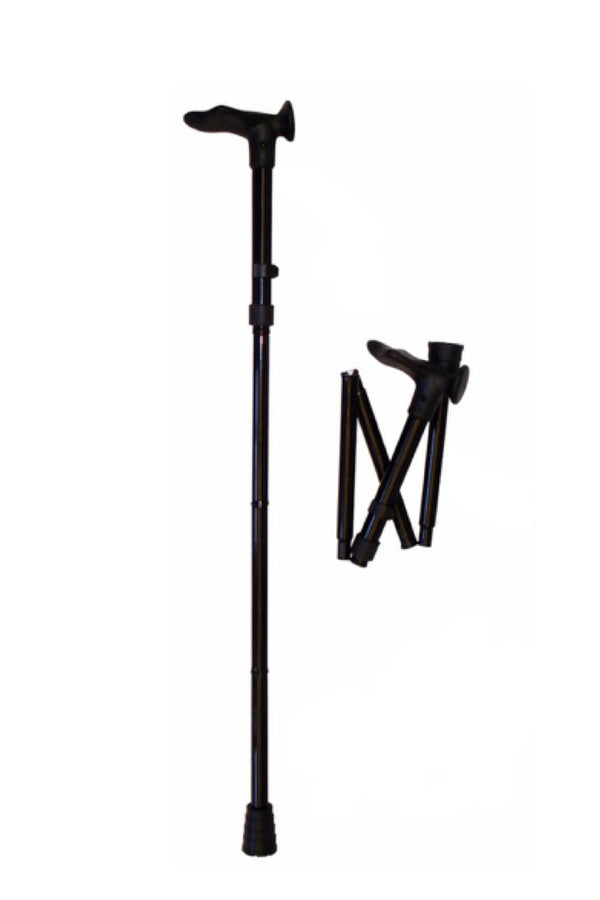 Black Folding Walking Stick-Walking Stick-Cool Crutches