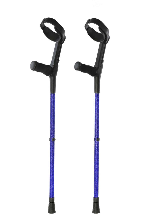 Blue Glitter Crutches-Crutch-Cool Crutches