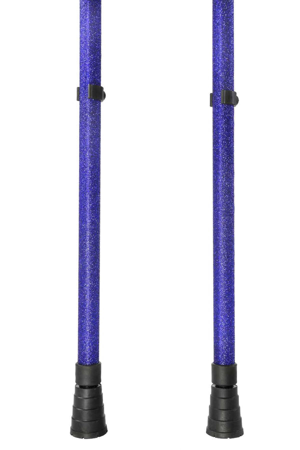 Blue Glitter Crutches