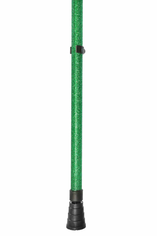 Green Glitter Walking Stick-Walking Stick-Cool Crutches